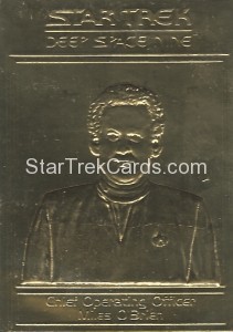 Star Trek Gold Sculptured Cards Chief Operating Officer Miles OBrien