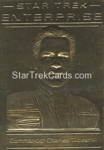Star Trek Gold Sculptured Cards Commander Charles Tucker III
