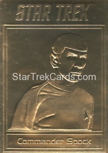 Star Trek Gold Sculptured Cards Commander Spock