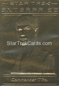 Star Trek Gold Sculptured Cards Commander TPol