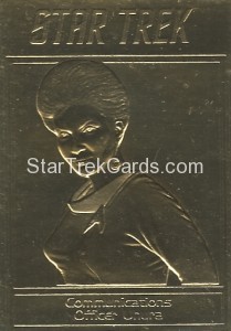 Star Trek Gold Sculptured Cards Communications Officer Uhura