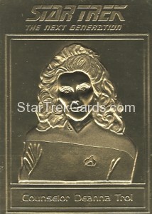 Star Trek Gold Sculptured Cards Counselor Deanna Troi