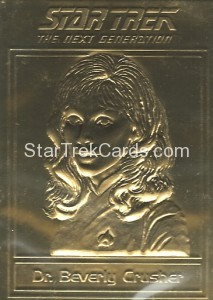 Star Trek Gold Sculptured Cards Dr Beverly Crusher