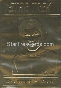 Star Trek Gold Sculptured Cards Dr Leonard H McCoy