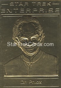 Star Trek Gold Sculptured Cards Dr Phlox