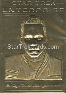 Star Trek Gold Sculptured Cards Ensign Travis Marweather