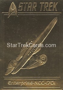 Star Trek Gold Sculptured Cards Enterprise NCC 1701