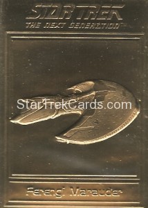 Star Trek Gold Sculptured Cards Ferengi Marauder