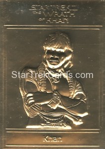 Star Trek Gold Sculptured Cards Khan