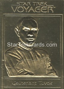 Star Trek Gold Sculptured Cards Lieutenant Tuvok