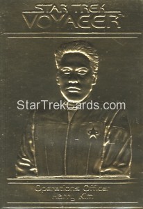 Star Trek Gold Sculptured Cards Operations Officer Harry Kim