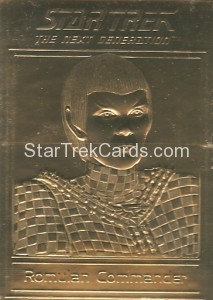 Star Trek Gold Sculptured Cards Romulan Commander