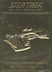 Star Trek Gold Sculptured Cards Romulan Warbird