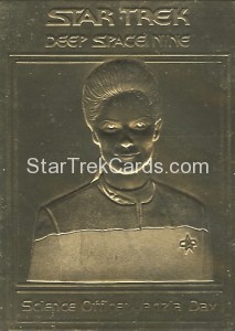 Star Trek Gold Sculptured Cards Science Officer Jadzia Dax
