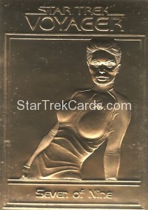 Star Trek Gold Sculptured Cards Seven of Nine