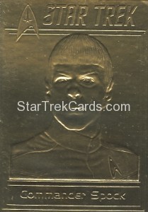 Star Trek Gold Sculptured Cards Spock Quinto