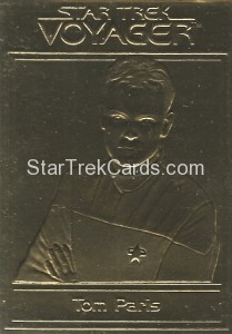 Star Trek Gold Sculptured Cards Tom Paris