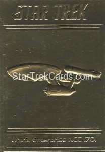 Star Trek Gold Sculptured Cards USS Enterprise NCC 1701