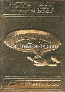 Star Trek Gold Sculptured Cards USS Enterprise NCC 1701 D