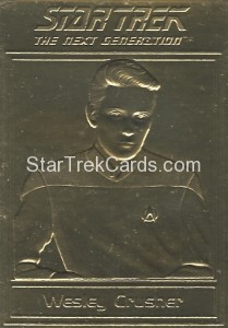 Star Trek Gold Sculptured Cards Wesley Crusher