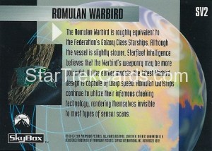 The Making of Star Trek The Next Generation Trading Card SV2 Back