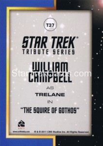 Star Trek The Remastered Original Series Trading Card T37 Back