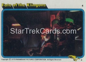 Star Trek The Motion Picture Topps Card 4