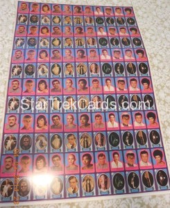 Star Trek The Motion Picture Topps Trading Card Uncut Sticker Sheet