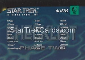 30 Years of Star Trek Phase Two Trading Card 198