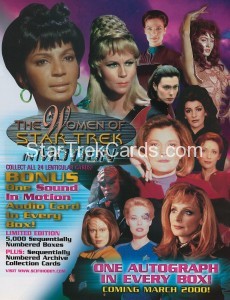 The Women of Star Trek in Motion Trading Card Sell Sheet Front