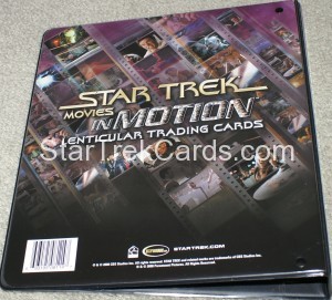 Star Trek Movies in Motion Trading Card Binder Back
