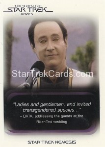 Star Trek Movies in Motion Trading Card Q10