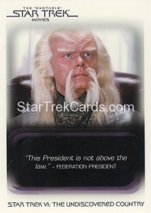 Star Trek Movies in Motion Trading Card Q6