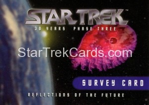 30 Years of Star Trek Phase Three Trading Card Survey Card