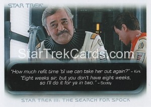 The Quotable Star Trek Movies Trading Card 20