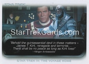 The Quotable Star Trek Movies Trading Card 28