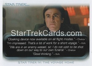 The Quotable Star Trek Movies Trading Card 29