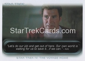 The Quotable Star Trek Movies Trading Card 31