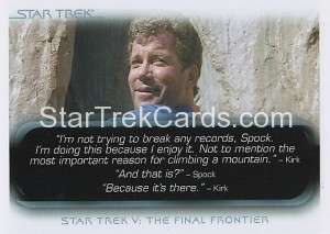 The Quotable Star Trek Movies Trading Card 38