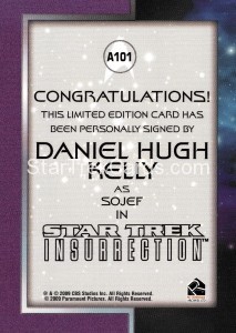 The Quotable Star Trek Movies Trading Card A101 Back