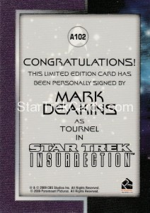 The Quotable Star Trek Movies Trading Card A102 Back
