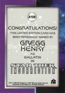 The Quotable Star Trek Movies Trading Card A109 Back