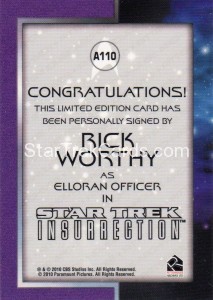 The Quotable Star Trek Movies Trading Card A110 Back