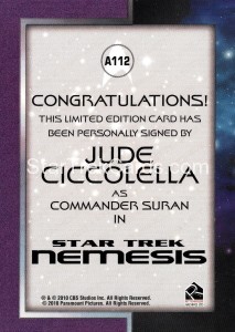 The Quotable Star Trek Movies Trading Card A112 Back