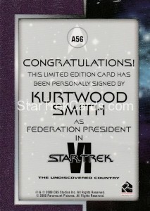 The Quotable Star Trek Movies Trading Card A56 Back