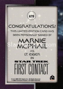 The Quotable Star Trek Movies Trading Card A79 Back
