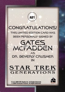 The Quotable Star Trek Movies Trading Card A81 Back