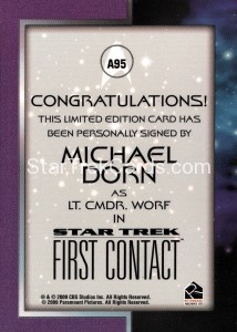 The Quotable Star Trek Movies Trading Card A95 Back