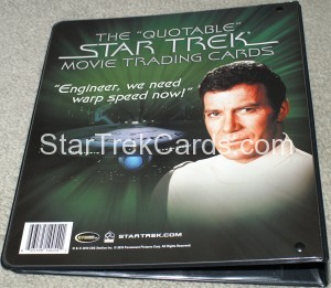 The Quotable Star Trek Movies Trading Card Binder Back