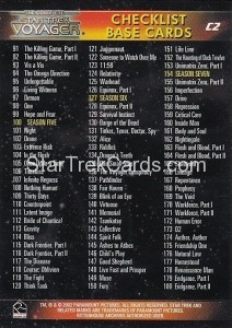 The Complete Star Trek Voyager Trading Card C2 Back